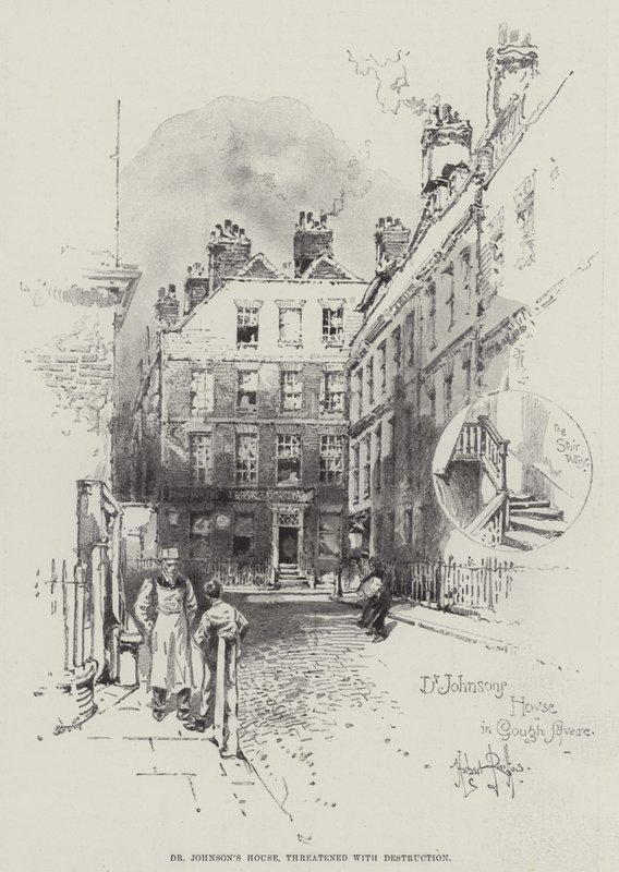 Casa do Dr. Johnson, ameaçada de destruição de Herbert Railton