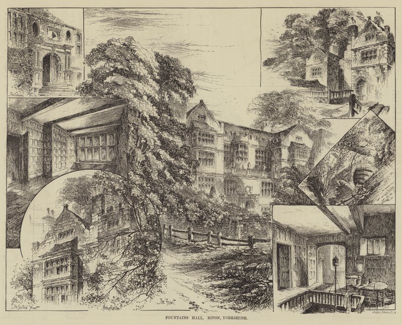 Salão das fontes, Ripon, Yorkshire de Herbert Railton