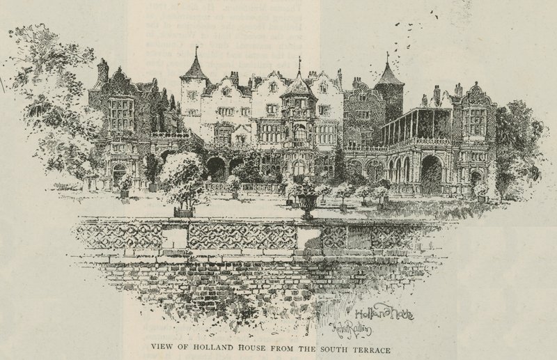 Vista, de, casa holanda, de, a, sul, terraço de Herbert Railton