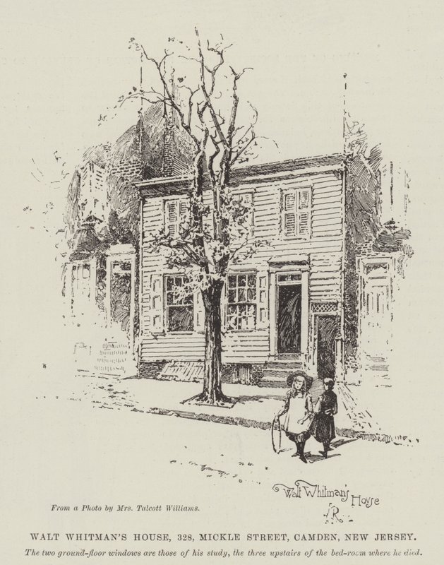 Casa de Walt Whitman, 328, Mickle Street, Camden, Nova Jersey de Herbert Railton