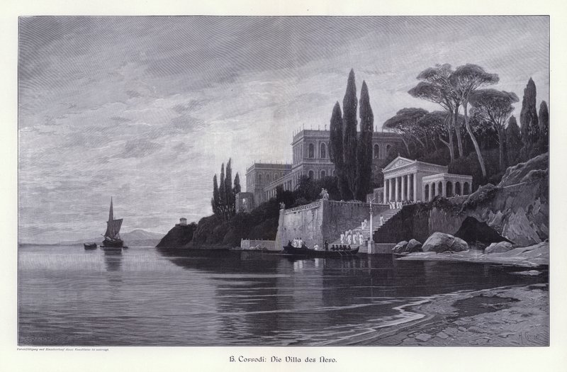 A Vila de Nero (gravura) de Herman David Salomon Corrodi