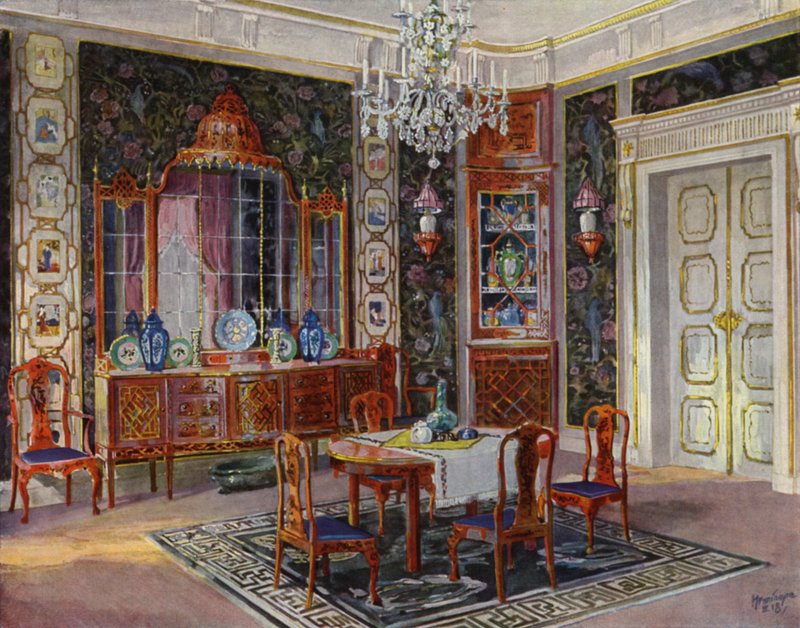 Sala de jantar (lito a cores) de Hermann Gerson