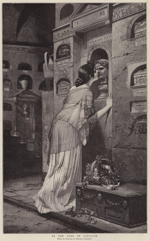 Na tumba de Catullus (gravura) de Hermann Kaulbach