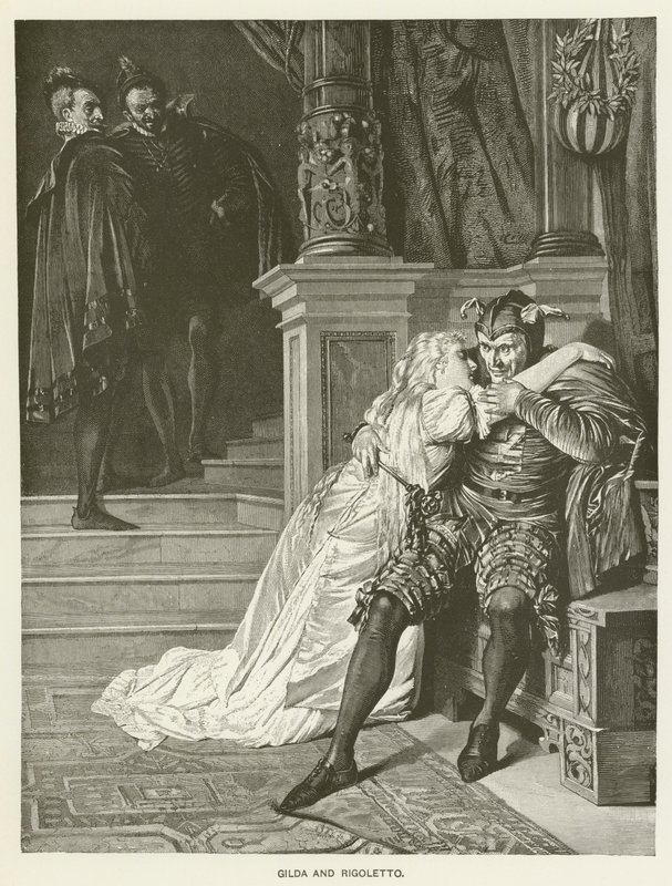 Gilda e Rigoletto de Hermann Kaulbach