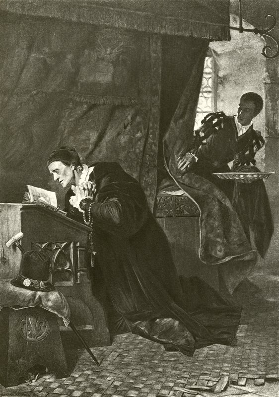 Louis XI e Oliver Le Dain (gravura) de Hermann Kaulbach