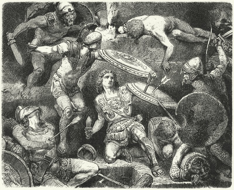 Alexander the Greats vida em perigo de Hermann Vogel