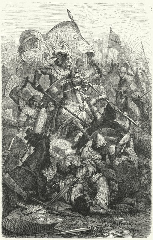 Batalha entre os saxões e as ondas de Hermann Vogel