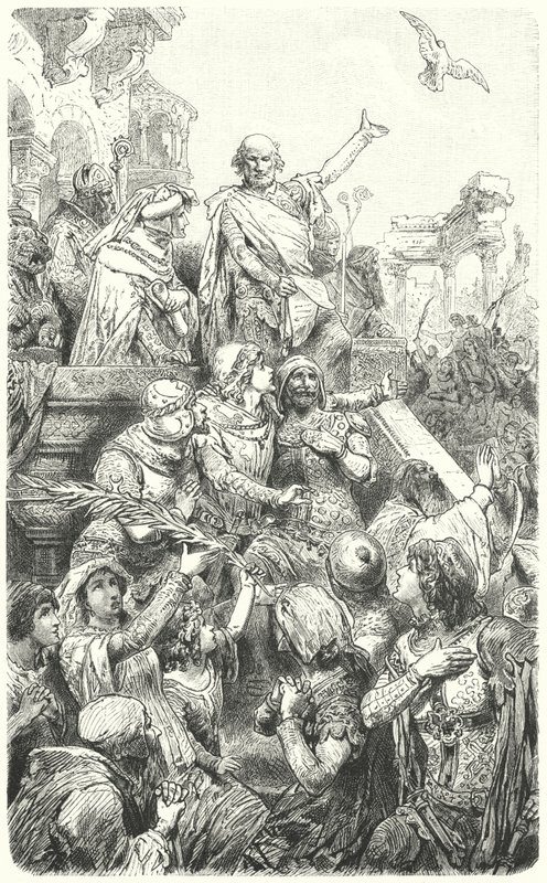 Cola di Rienzo dá ao povo de Roma uma nova constituição, 1347 de Hermann Vogel