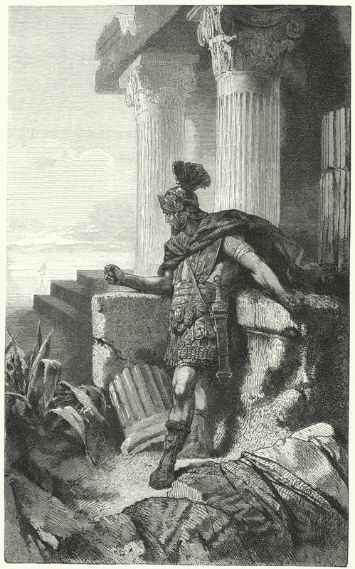Gaius Marius no exílio entre as ruínas de Cartago de Hermann Vogel