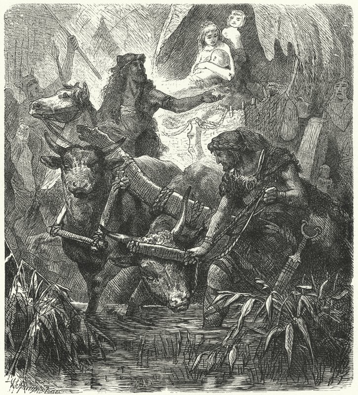 Migração dos antigos arianos na Índia de Hermann Vogel