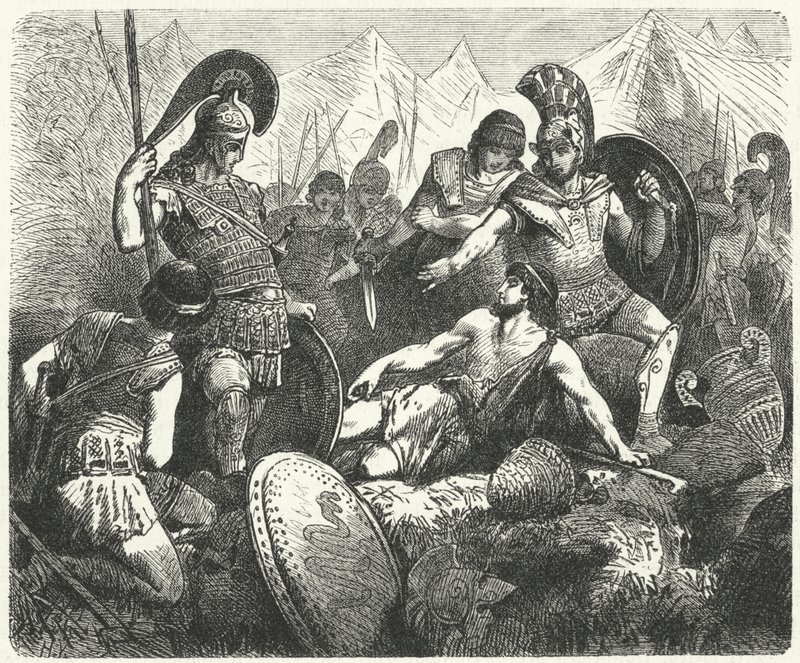 Morte sacrificial de Codrus, rei de Atenas de Hermann Vogel