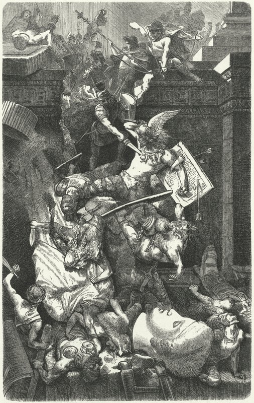 Os vândalos atacando Roma, 455 de Hermann Vogel