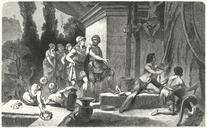 O florescimento da arte grega sob Péricles de Hermann Vogel