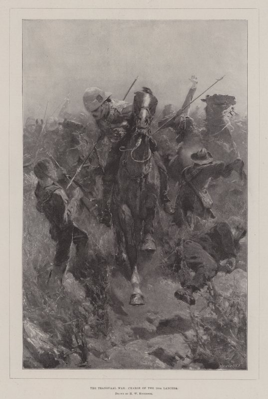 A Guerra do Transvaal, Carga dos 16 Lancers de Hermanus Willem Koekkoek