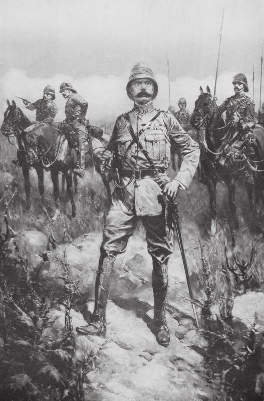 Lord Kitchener no Veldt (litografia) de Hermanus Willem (after) Koekkoek