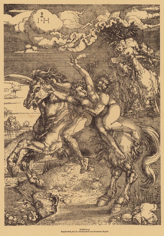 Rapto de uma mulher (gravura) de Hieronymus Hopfer