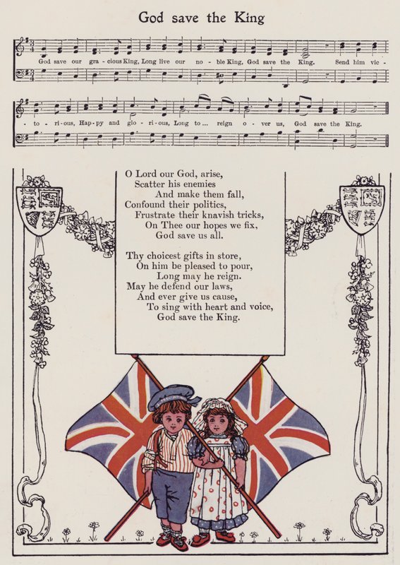 God Save The King (cor litho) de Hilda Broughton