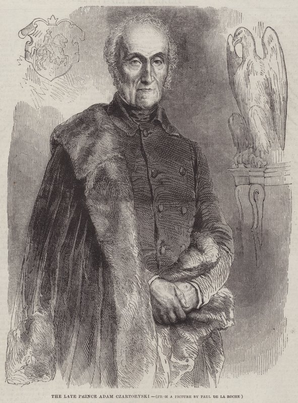 O falecido Príncipe Adam Czartoryski de Hippolyte Delaroche