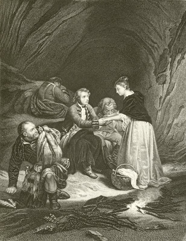 Charles Edward (o pretendente) e Flora Macdonald de Hippolyte Delaroche