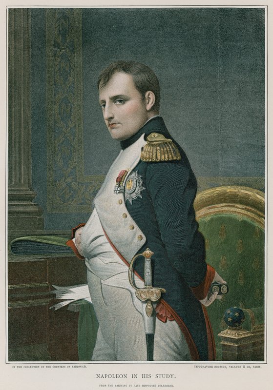 Napoleão em seu estudo de Hippolyte Delaroche