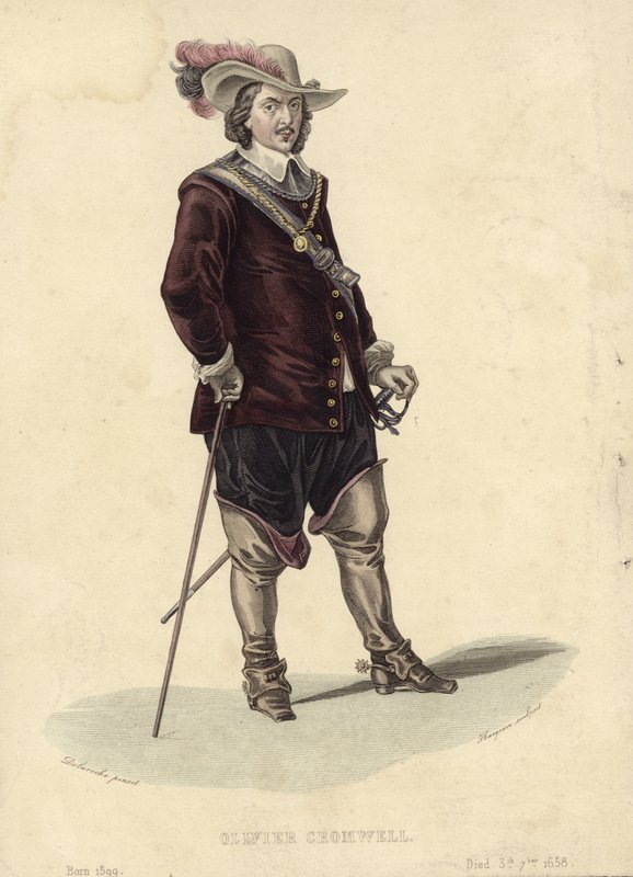 Retrato de Oliver Cromwell de Hippolyte Delaroche