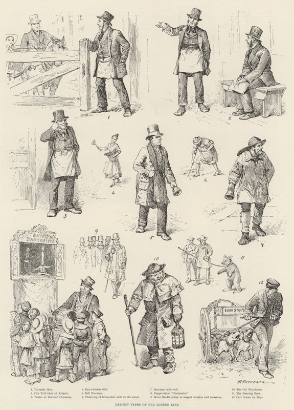 Tipos Extintos da Velha Vida de Londres de Horace Petherick