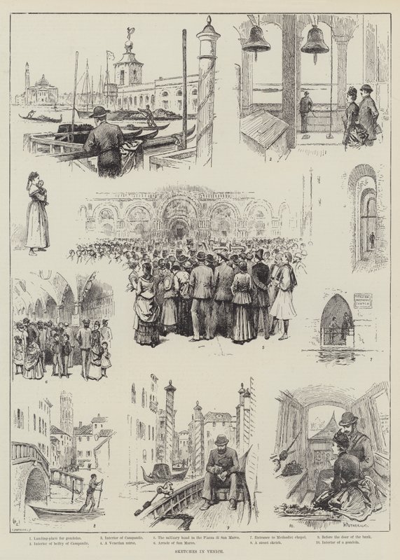 Esboços em Veneza de Horace Petherick