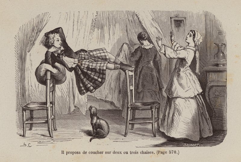 Ilustração para Un Bon Petit Diable (gravura) de Horace (after) Castelli