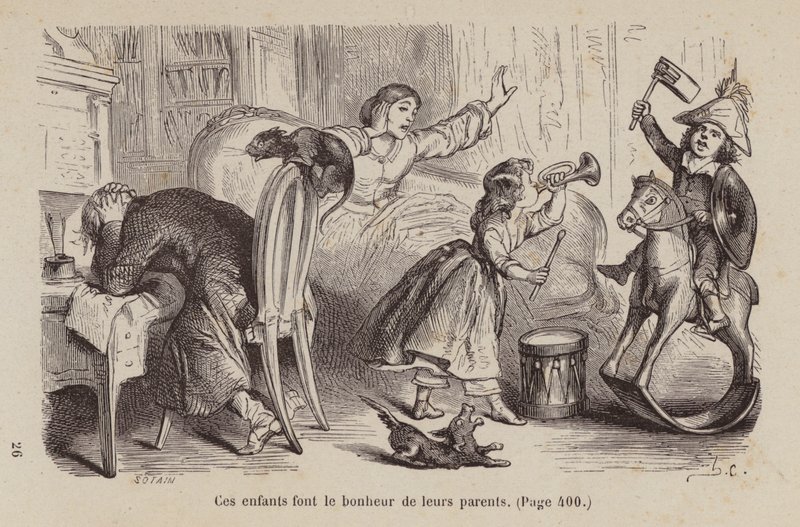 Ilustração para Un Bon Petit Diable (gravura) de Horace (after) Castelli