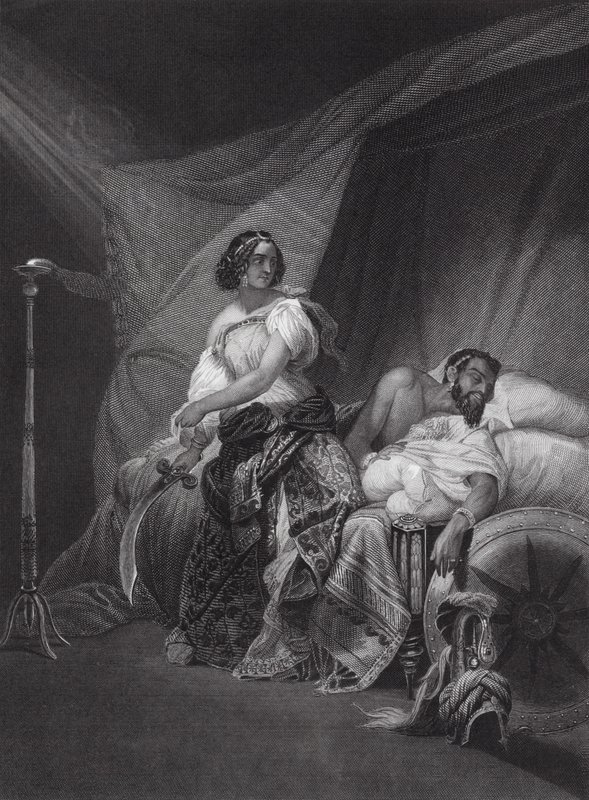 Judite e Holofernes, Judite, cap. 13, v 4, 7 (gravura) de Horace (after) Vernet