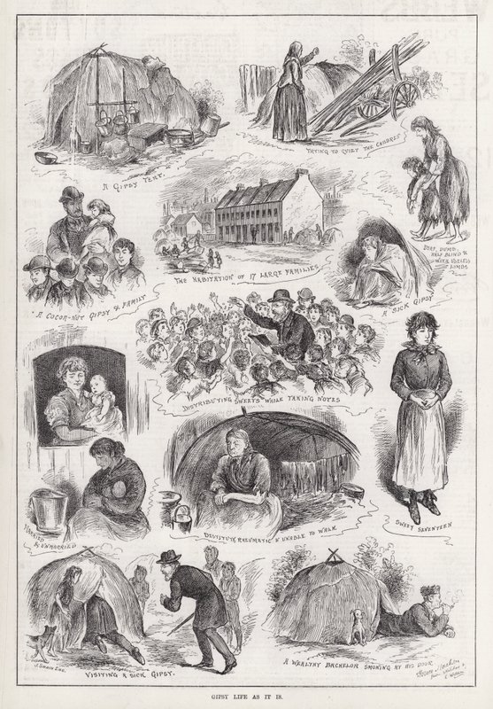 Gipsy Life as it is (gravura) de Horace Morehen