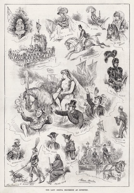 A procissão da Lady Godiva em Coventry (gravura) de Horace Morehen
