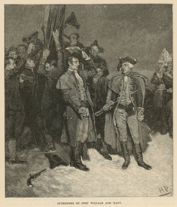 Rendição de Fort William e Mary de Howard Pyle