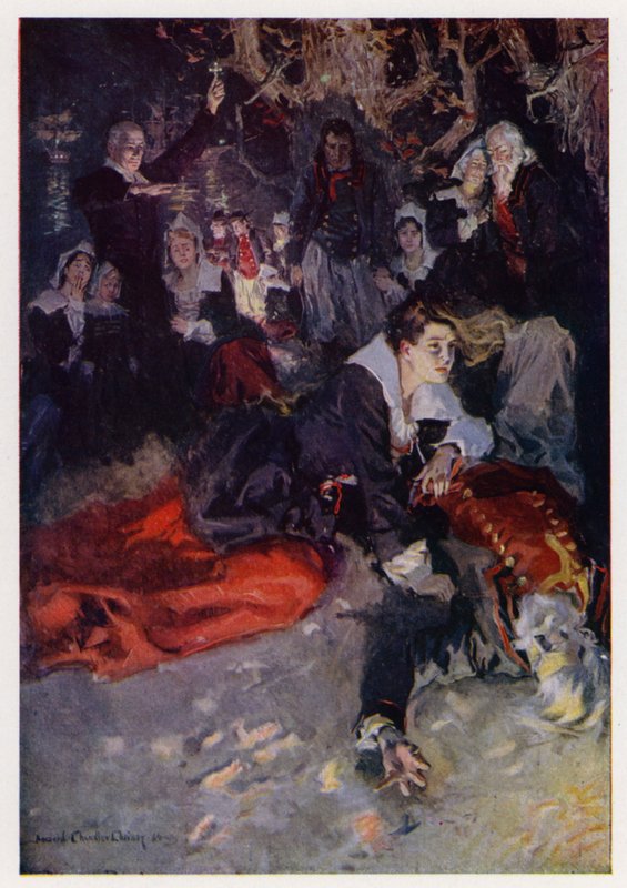 Ilustração para Evangelina, A Tale of Arcadie, de Henry Wadsworth Longfellow (cor litho) de Howard Chandler (after) Christy