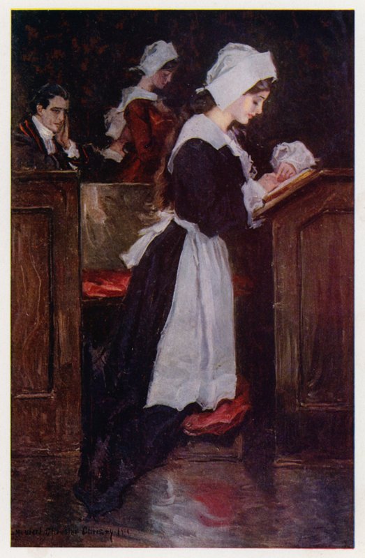 Ilustração para Evangelina, A Tale of Arcadie, de Henry Wadsworth Longfellow (cor litho) de Howard Chandler (after) Christy