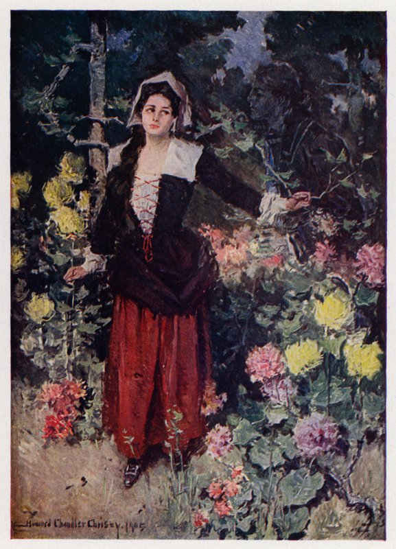 Ilustração para Evangelina, A Tale of Arcadie, de Henry Wadsworth Longfellow (cor litho) de Howard Chandler (after) Christy