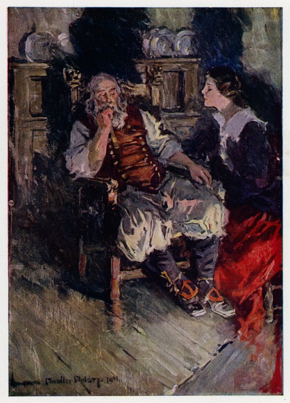 Ilustração para Evangelina, A Tale of Arcadie, de Henry Wadsworth Longfellow (cor litho) de Howard Chandler (after) Christy