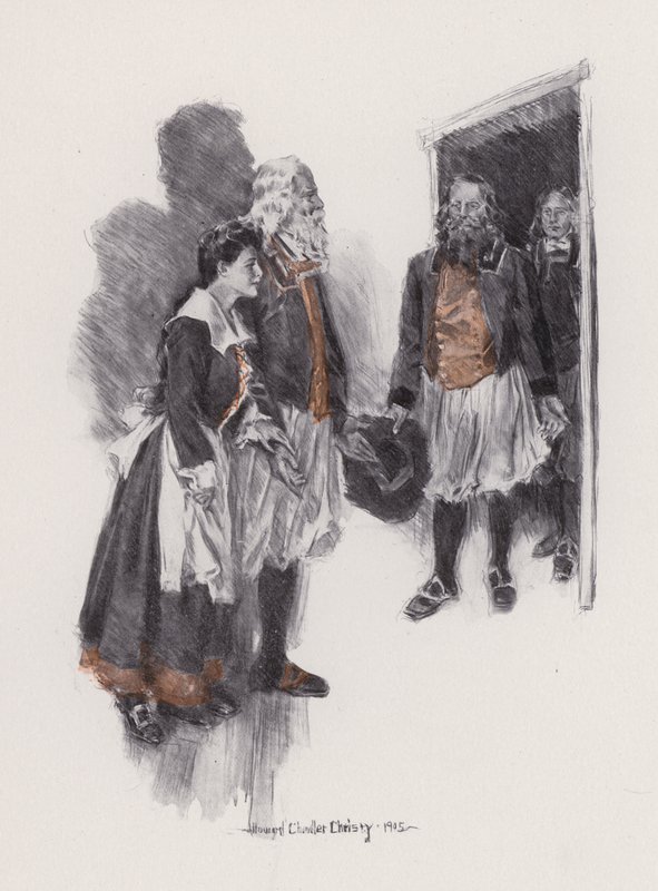 Ilustração para Evangelina, A Tale of Arcadie, de Henry Wadsworth Longfellow (litho) de Howard Chandler (after) Christy