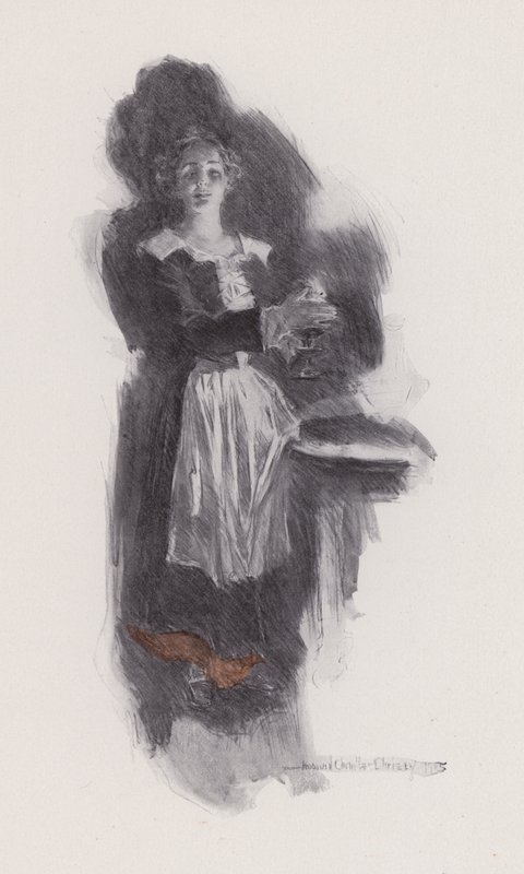 Ilustração para Evangelina, A Tale of Arcadie, de Henry Wadsworth Longfellow (litho) de Howard Chandler (after) Christy