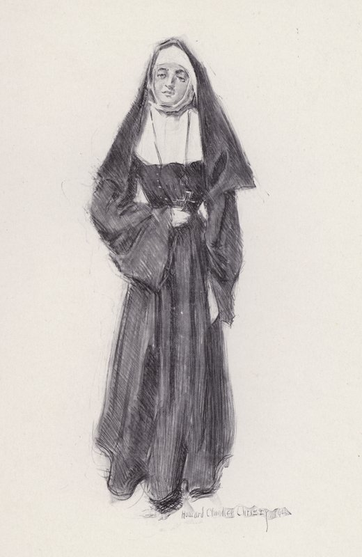 Ilustração para Evangelina, A Tale of Arcadie, de Henry Wadsworth Longfellow (litho) de Howard Chandler (after) Christy