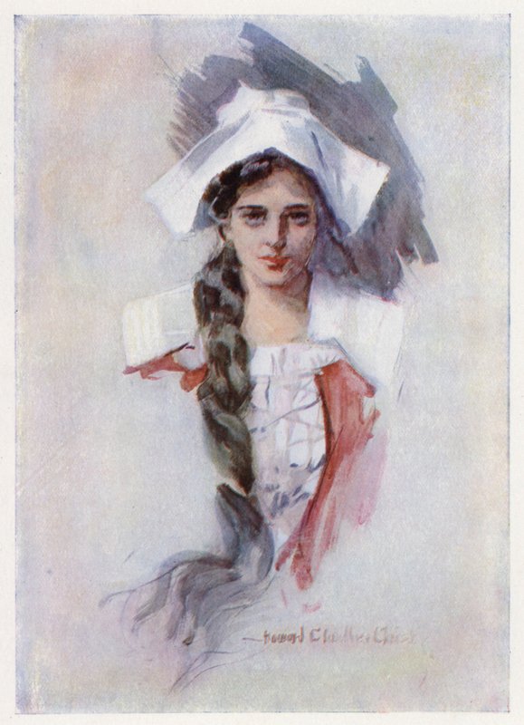 Ilustração para Evangelina, A Tale of Arcadie, de Henry Wadsworth Longfellow (litho) de Howard Chandler (after) Christy