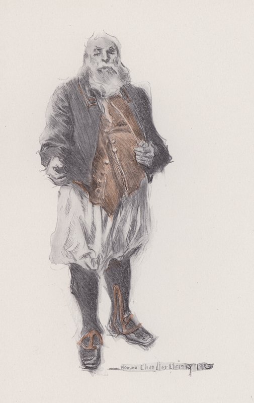 Ilustração para Evangelina, A Tale of Arcadie, de Henry Wadsworth Longfellow (litho) de Howard Chandler (after) Christy