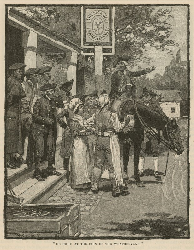 Ele pára no sinal do cata-vento de Howard Pyle