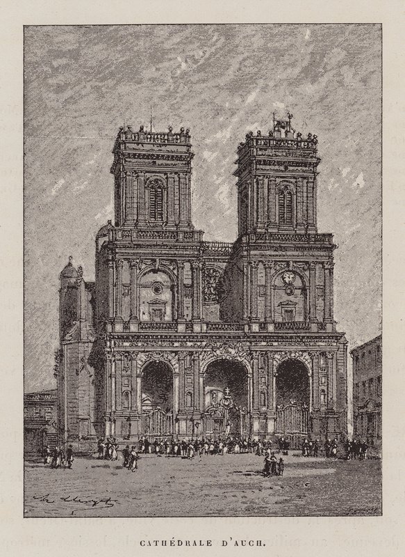 Catedral de Auch (gravura) de Hubert Clerget