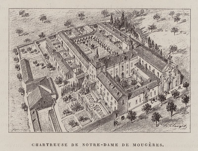 Chartreuse de Notre-Dame de Mougeres (gravura) de Hubert Clerget