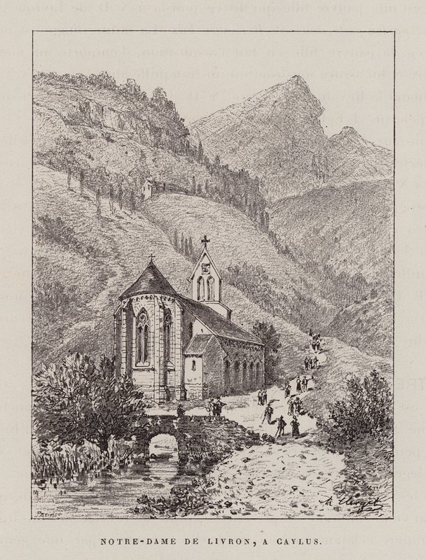 Notre-Dame de Livron, A Caylus (gravura) de Hubert Clerget