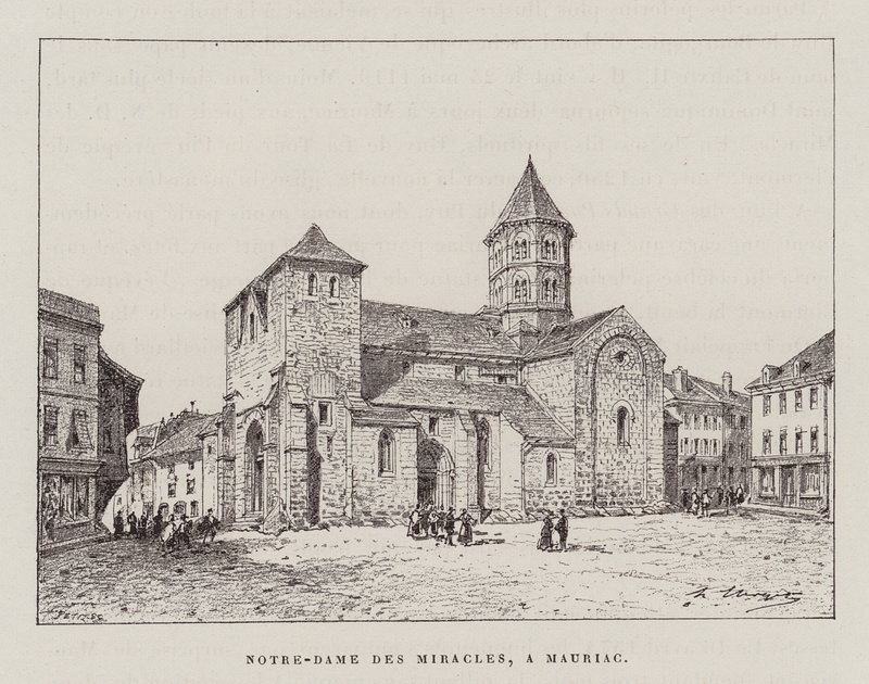 Notre-Dame Des Miracles, A Mauriac (gravura) de Hubert Clerget