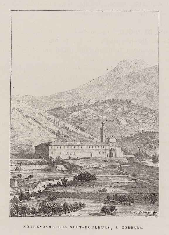 Notre-Dame Des Sept-Douleurs, A Corbara (gravura) de Hubert Clerget