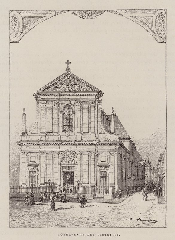 Notre-Dame Des Victoires (gravura) de Hubert Clerget