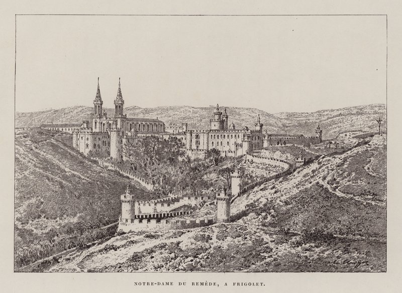 Notre-Dame Du Remede, um Frigolet (gravura) de Hubert Clerget